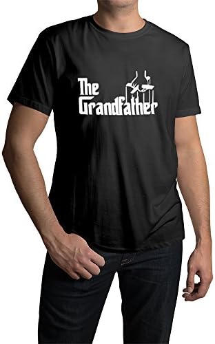 TopsHouse The Grandfather Father's Day Gift Family Funny Graphic T-shirt Black XL