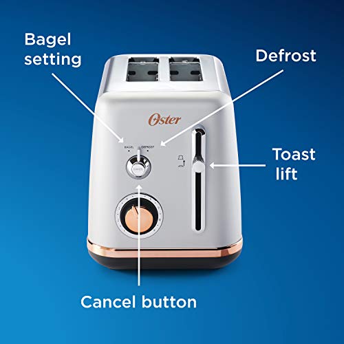 Oster 2097682 2 Slice Toaster Metropolitan Collection with Rose Gold Accents, GRAY Pricepulse