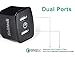 [Qualcomm Certified] Nekteck Quick Charge 2.0 36W 2 Ports USB Rapid Turbo Car Charger Adapter for Samsung Galaxy S7/S6/ Edge/ Edge+, Note 5/ 4 / Edge, Nexus 6, HTC M9, Xperia Z3/ Z2, Moto X, LG G4 G5 and More, Black