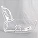 TOPSUNG Waterproof Puppy Raincoat White Transparent Pet Rainwear Clothes for Small Dogs/Cats, Size M
