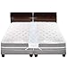 BedLock~Air - Bed Bridge Twin To King Converter - Precision Fill Comfort Line - Wide Cover Size and Gap Fill Support - Connect 2 Single Beds Into 1 King Size - Satin White