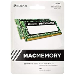 Corsair CMSA16GX3M2A1600C11 Geheugen, SO-DIMM Kit Apple Mac 16GB, 2 x 8GB