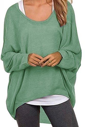 Uget women s sweater casual oversized baggy off-shoulder shirts b…