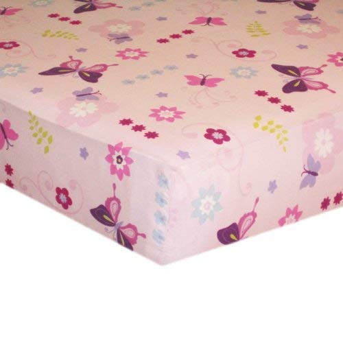 Lambs & Ivy Bedding Sheet, Butterfly Lane, 5 Count