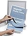 GUOHONG Magnetic Display Frame, Window Sign Holder Double Sided and Adhesive for Wall/Door/Refrigerator, PVC Reference Photo Frame (Silver 8.5x11'', 6 Pack)