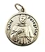 Silver Toned Base Catholic Patron Saint Peregrine Medal with Prayer Back, 3/4 Inch