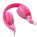 GranVela X2 Multifunctional Wireless Headphones, Foldable On-Ear Bluetooth Headphones with Micro SD Card Player, FM Radio ,Built-in Microphone .Kids Headphones. (Pink)