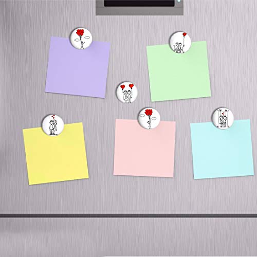 image for Cosylove 12pcs Flower Refrigerator Magnets, Crystal Glass Fridge Magne