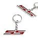 iJDMTOY Chrome Polished Ally Metal Super Sport SS Key Chain Fob Ring Keychain for All Chevrolet Chevy Cars