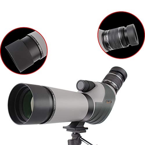 Landove 20-60x62 Zoom Spotting Scope - HD 24mm BAK4 Angled Big Eyepiece Dual Focus Telescope Digiscoping Adapter - Waterproof Scope for Bird Watching Wildlife Target Shooting Hunting - Thumbnail 7