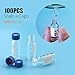 Membrane Solutions Autosampler Vials, 2ml HPLC Vials, 9-425 Lab Clear Vials with Write-on Spot and Graduations, 9mm Blue ABS Screw Caps & Septa for GC Sample Vials, 100 Pcs