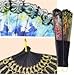Spanish Floral Folding Hand Fan Flowers Pattern Lace Handheld Fans Size 9