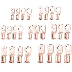 XHF 10PCS 1 AWG-3/8" Heavy Duty Battery Lugs with