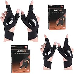 2 Pair LED Flashlight Gloves Christmas Stocking