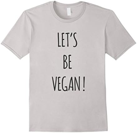 Mens Let's be vegan T-shirt 3XL Silver