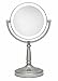 Zadro Cordless Dual-Sided LED Lighted Vanity Mirror, Satin Nickel