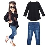 DaySeventh 2017 Toddler Kids Girls Outfit Clothes Long Sleeve Tops+Jeans Pants Set