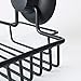Alise GX301-B Non Drilling Soap Dish Soap Holder Basket Suction Cups Mount,SUS 304 Stainless Steel Matte Black