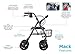 NOVA Medical Products Mini Mack Bariatric Rollator Walker, 400 lb Weight Capacity, Heavy Duty with Extra Wide Seat, 19.5” Seat Height, Blue