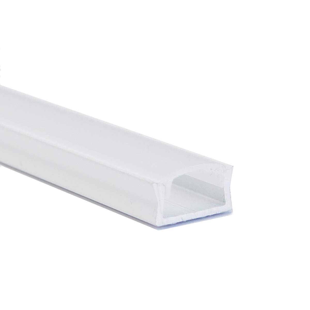 2X 1M/3.3ft Aluminium LED Profile with Cover/Extrusion Channel for 12V 5050 5630 3528 Strip Lights Single Colour RGB White Kitchen Cabinet (White, Opal Cover)