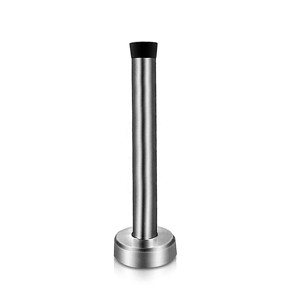 Long Door Stop, 8 Inch Extra Long Door Stopper, Wall Mounted, Stainless Steel Brushed Nickel Door Stops for Wall Protector with Rubber Bumper tip, 200mm
