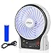 efluky 3-Speed Mini Desk Fan with LED Light, Portable USB Fan Quiet for Home, Office, Travel, Camping, Outdoor, Indoor, 4.9-Inch, White