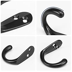 NearMoon Coat Hooks Wall Mounted - Heavy Duty Metal