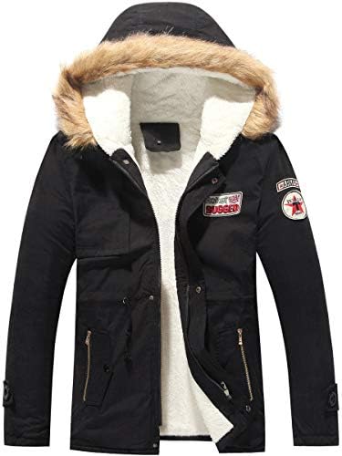 WIEAYUMEI Mens Hoodies Coats Zip Thick Fleece Linner Jackets Sweatshirts Winter Jumper Pullover