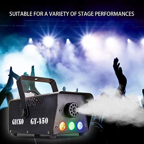 Fog Machine,GECKO Smoke Machine hood portable LED light with wired and wireless remote control, fast heating, suitable for parties, Christmas, Halloween and wedding - Thumbnail 5