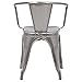 Poly and Bark Trattoria Arm Chair in Polished Gunmetal (Set of 4)