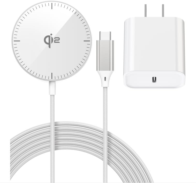 Photo 1 of [Apple MFi Certified]25W Magnetic Wireless Charger for iPhone, Qi2 Certified 6FT Fast Apple MagSafe Charger Wireless Charging Pad for iPhone 17/17Air/16 Pro Max/15 Pro Max/14/13/12/AirPods3/2/Pro/Pro2