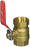 LDR 022 2236 1-1/4 Inch IPS Full Port FIP Ball Valve Lead Free Brass