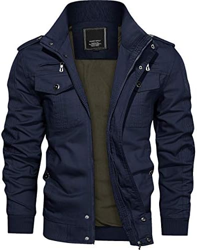 Tacvasen アウトドア カジュアル ジャケット メンズ 春秋 カーゴジャケット 大きいサイズ アウターウェア コート 冬用 コットン ミリタリー 作業着 使い勝手の良い