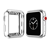 Apple Watch Case for Series 3, Series 2, Series 1 38mm, Icesnail Apple Watch Plate Soft Slim Protective Cover Bumper for iWatch Nike+, Sport, Edition All Models (Silver, 38mm)