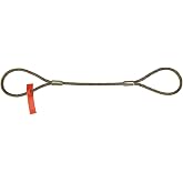 Sling, Wire Rope, 8 Ft L, Vert Cap 3800 lb