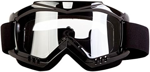 Youth Kids Motocross Motorsport Racing Googles ATV UTV Dirt Bike Black/White NEW (Black)