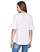 Floerns Women's Flower Embroidery Loose Casual Babydoll Top Blouse