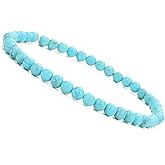 KIKILA 4mm Mini Gemstone Energy Bracelets Crushed Stone Beaded Bracelet Natural Stone Charm Beaded Small Couples Bracelets for Women