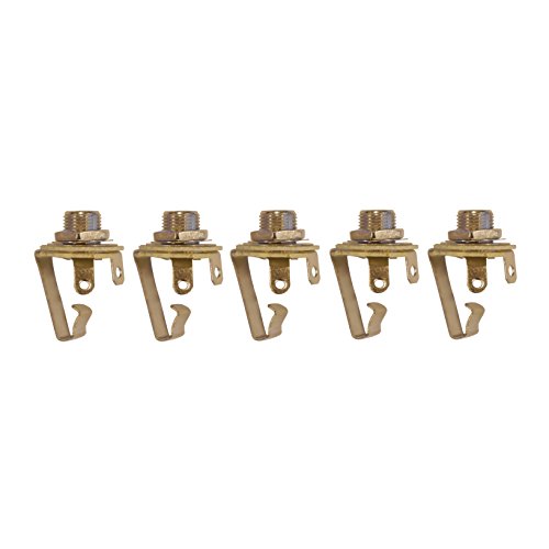 (5) Pack of 1/4" 6.3mm 1/4 Inch Instrument Guitar Audio Phone Phono Jacks Mono Open Circuit