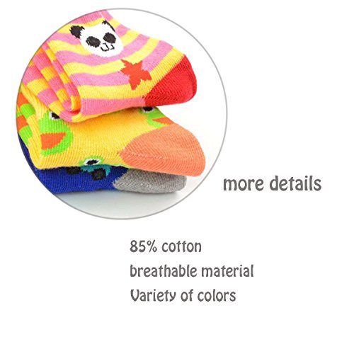 12 Pairs Anti-slip Socks Toddler Socks, Marrywindix Assorted Kids Socks Size Ages 2-3 Years Animal Print Boys Girls Socks Random Color