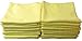 Eurow 325 GSM Microfiber Deluxe Cleaning Towels, Ultra-Soft, Streak-Free, Reusable, High Absorbency for Car, Home, Garage, Detailing, Safe on All Surfaces, Machine Washable, 16x16in, 24-Pack, Yellow