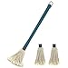 PEPKICN 18 inches Large BBQ Basting Mop with 2 Extra Replacement Heads for Grilling & Smoking (Green)