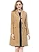 Allegra K Women's Notched Lapel Single Breasted Outwear Winter Coat X-Small Brown