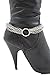 TFJ Women Western Fashion Jewelry Boot Chain Bracelet Silver Metal Bling Turquoise Blue Flower Shoe Charm