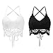 Romacci Women Crochet Tank Camisole Lace Vest Blouse Bralette Bra Crop Top