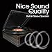 LP&No.1 Vintage Vinyl Record Player with Stereo Speakers,3 Speed Turntable Dark Brownthumb 2