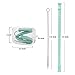 Reusable Silicone Collapsible Straws with Straw Carrying case and Straw Cleaning Brush. (4 Silicone Straws+ 2 Cases)