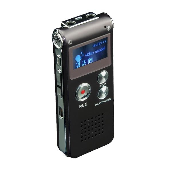 COOLEAD 8GB USB Professional Dictaphone Voice Recorder with MP3 Player, Portable Voice Recorders with Double Sensitive Microphone and Built-in Speaker Dictaphone Voice Recorder with MP3 Player