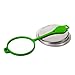 Ecojarz: Wide-Mouth Pop-top Sealable Drinking Jar Lid! Stainless Steel and Silicone. Non-plastic (Lime Green)