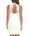 Lyrur Women's Formal Halter Neck Lace Key Hole White Bridesmaid Wedding Dress (#6036-US6, White)